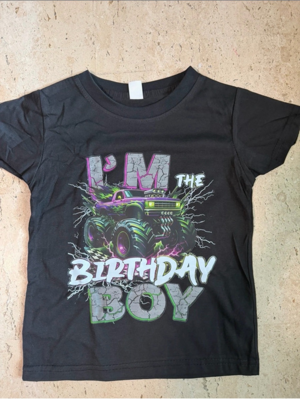 I'm The Birthday Boy Monster Truck T-Shirt Boy's Small